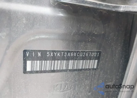 2012 Kia Sorento Lx из США, поврежденный, VIN 5XYKT3A6XCG267021